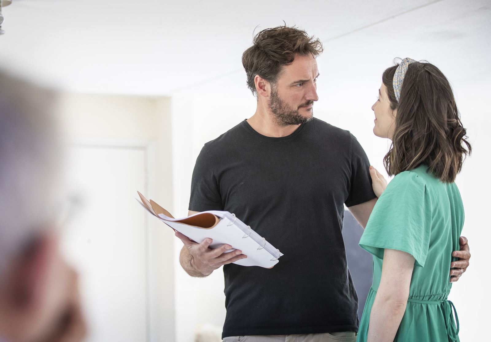 Man and woman acting